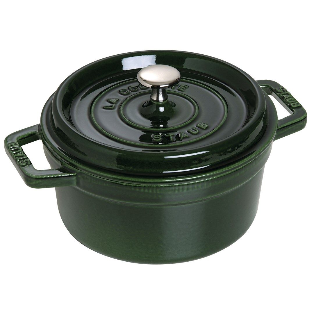 Staub Round Cast Iron Pot - Green  2.2 ltr