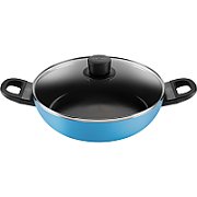 deep frying pan 2H with lid 28 cm blue