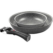 set of 2 frying pans (20 + 28 cm) 1H