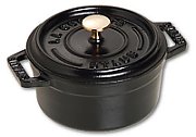 Staub Mini Round Cast Iron Pot - 250 ml  Black