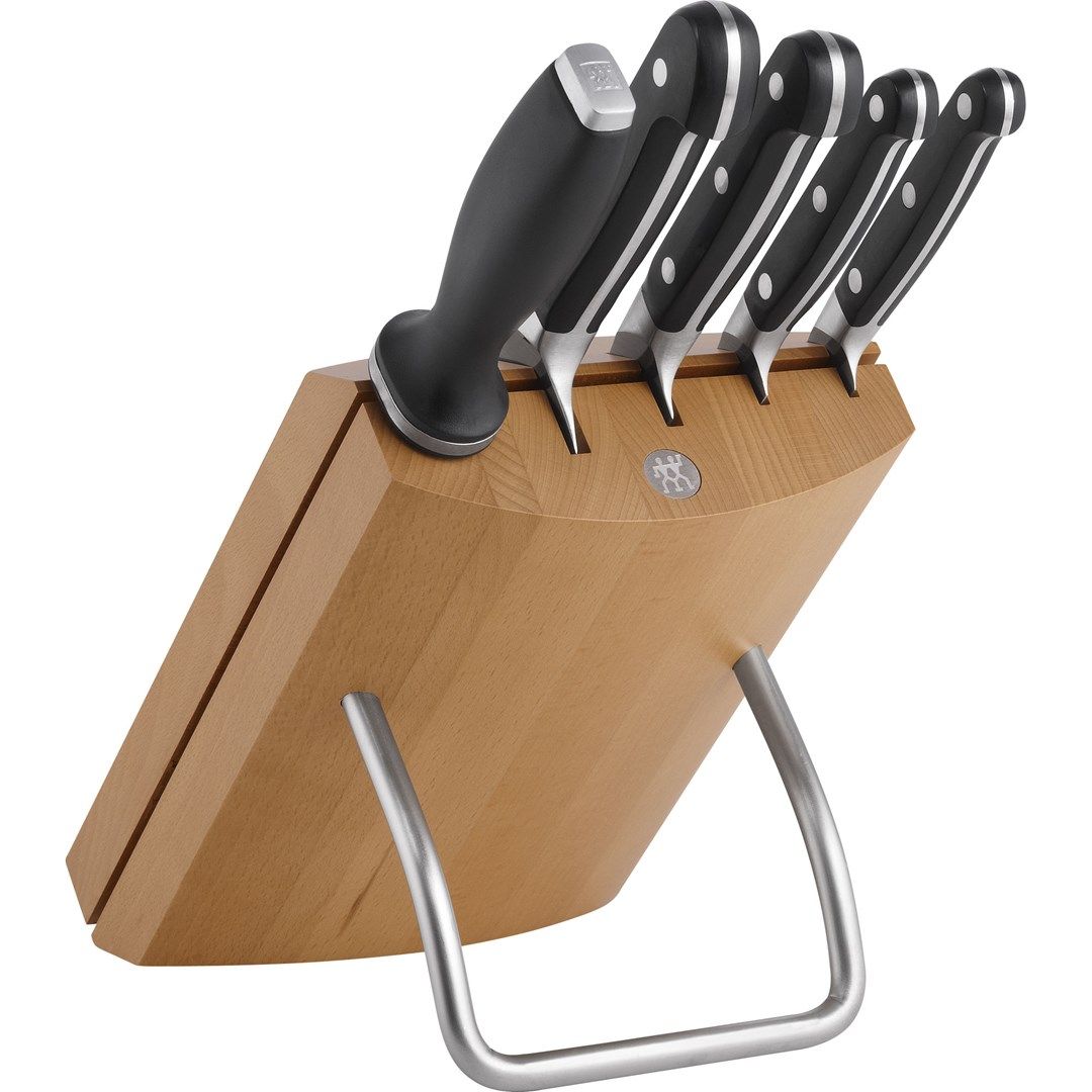 Set of 4 knives in a Zwilling Pro block