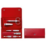 Zwilling Classic Inox Manicure Set – 5 pcs Leather Pouch - Red