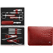 Zwilling Classic Inox Manicure Set – Leather Case  10 Pieces - Red