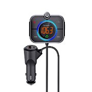 SAVIO FM transmitter  Bluetooth 5.0  QC/PD 3.0 charger  ENC  AUX OUT  Micro SD  TR-14  black