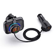 SAVIO FM transmitter  Bluetooth 5.0  QC/PD 3.0 charger  ENC  AUX OUT  Micro SD  TR-14  black
