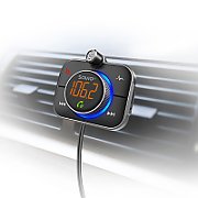 SAVIO FM transmitter  Bluetooth 5.0  QC/PD 3.0 charger  ENC  AUX OUT  Micro SD  TR-14  black