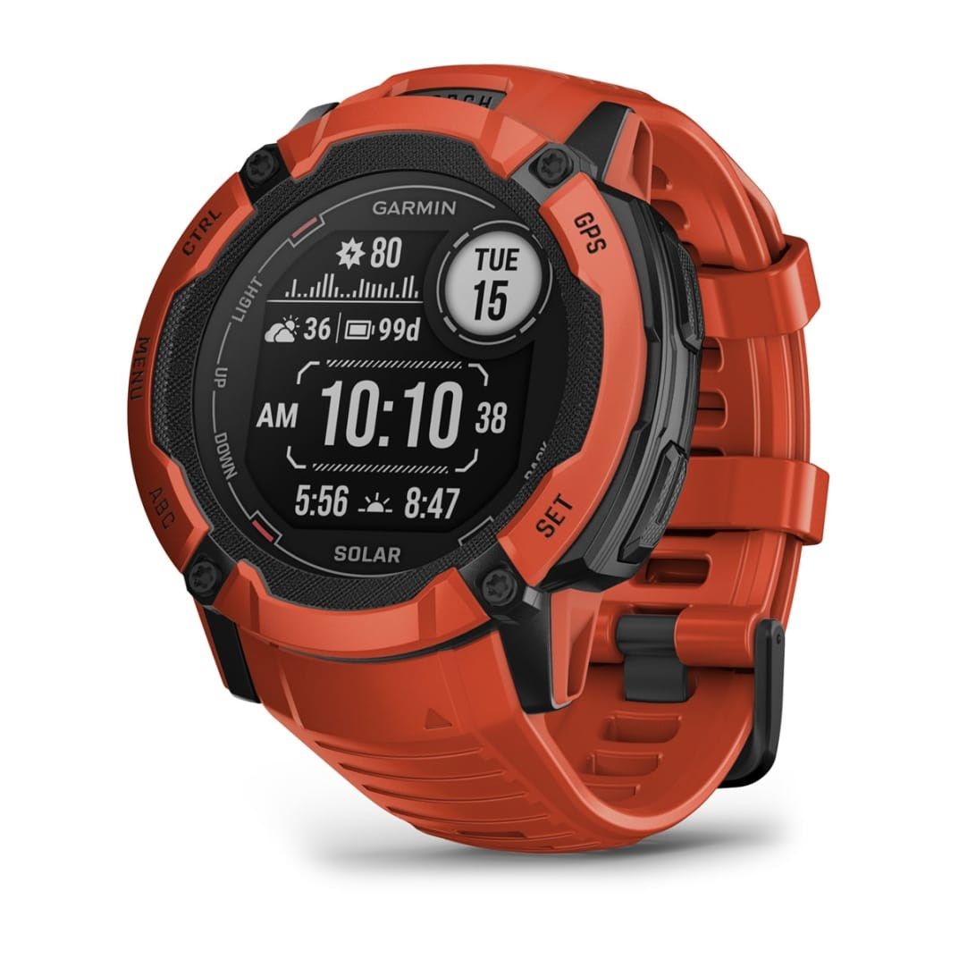 Garmin Instinct 2X Solar 2.79 cm (1.1 ) MIP 50 mm Digital 176 x 176 pixels Touchscreen Red GPS (satellite)