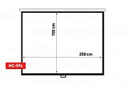 Maclean projection screen  auto-lock  matte white  wall or ceiling  100   4:3  200x150  MC-594