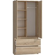 Topeshop SZAFA MALWA SON bedroom wardrobe/closet 5 shelves 2 door(s) Oak