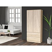 Topeshop SZAFA MALWA SON bedroom wardrobe/closet 5 shelves 2 door(s) Oak