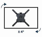 Gembird | Wall mount | WM-55ST-01 | Tilt  swivel  rotate | 32-55   | Maximum weight (capacity) 32 kg | Black