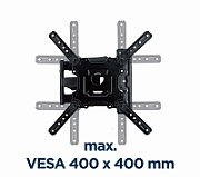 Gembird | Wall mount | WM-55ST-01 | Tilt  swivel  rotate | 32-55   | Maximum weight (capacity) 32 kg | Black