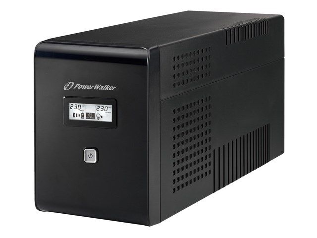 UPS PowerWalker VI 1500 LCD, 1500 VA, 900 W, cu management, line-interactive, 2x Schuko, 2x C13, 1x C14, 1x RJ45, 12V 9Ah LCD, Tower, Negru