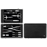 Zwilling Twinox Manicure Set - Black Leather Case  12 Pieces - Black