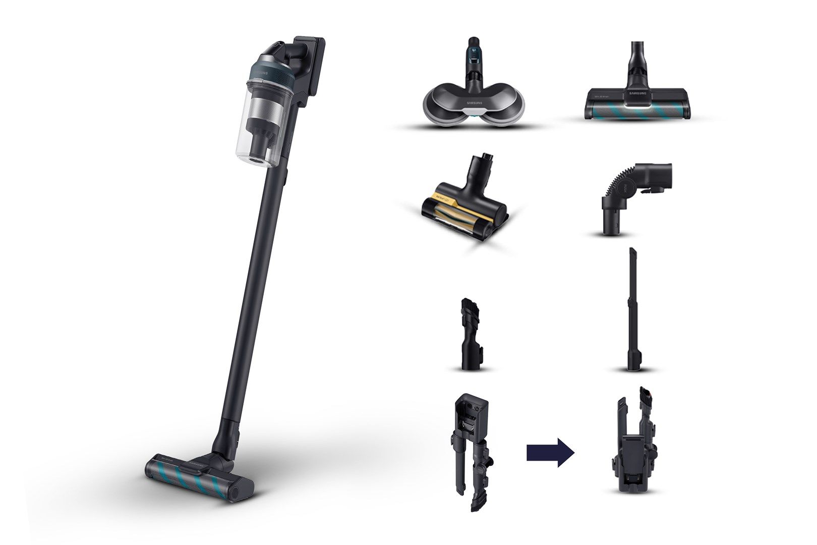 Samsung VS20C852FTB handheld vacuum Black  Blue Bagless