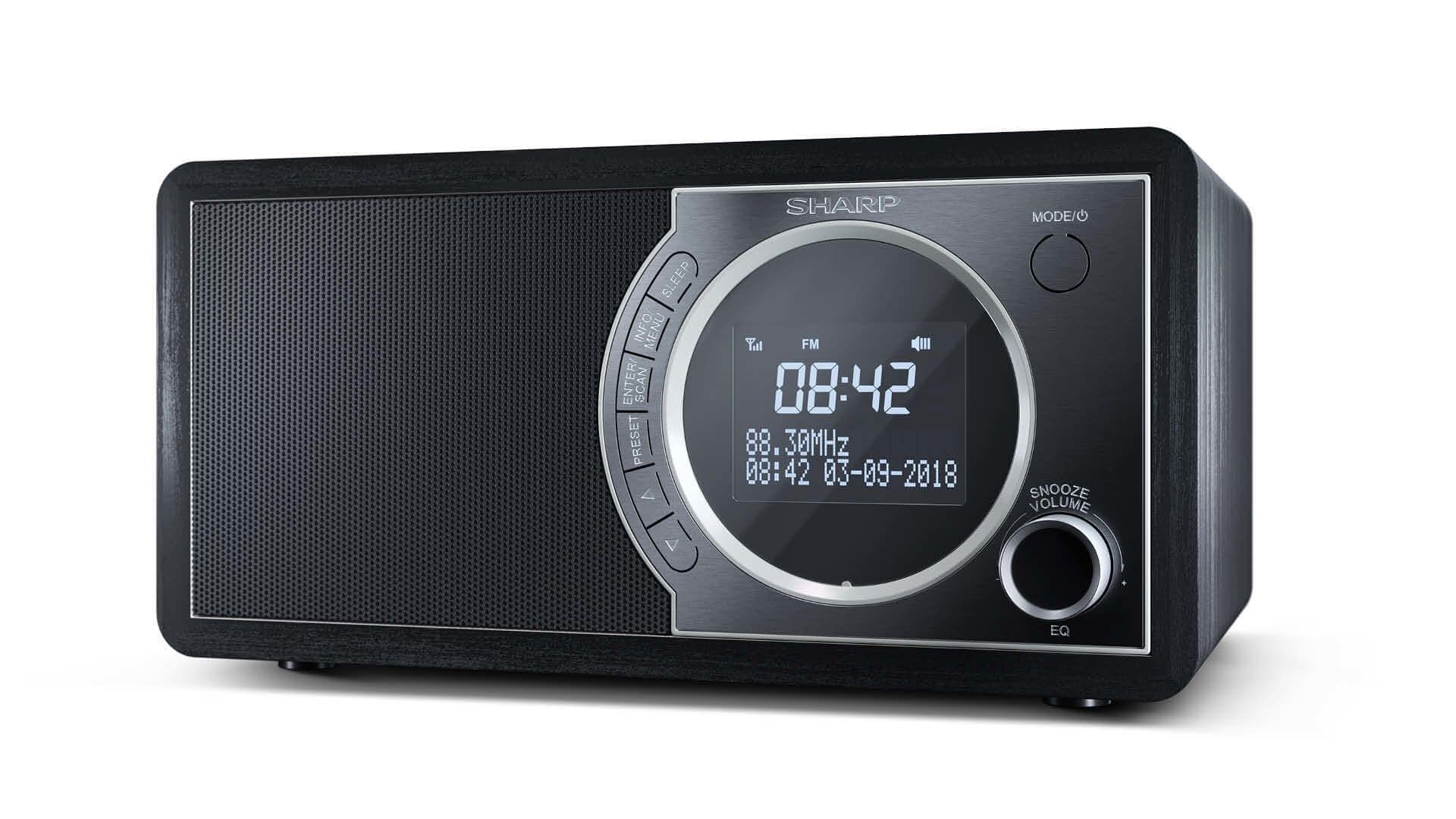 Sharp DR-450(BK) Digital Radio  FM/DAB/DAB+  Bluetooth 4.2  Alarm function  Midnight Black