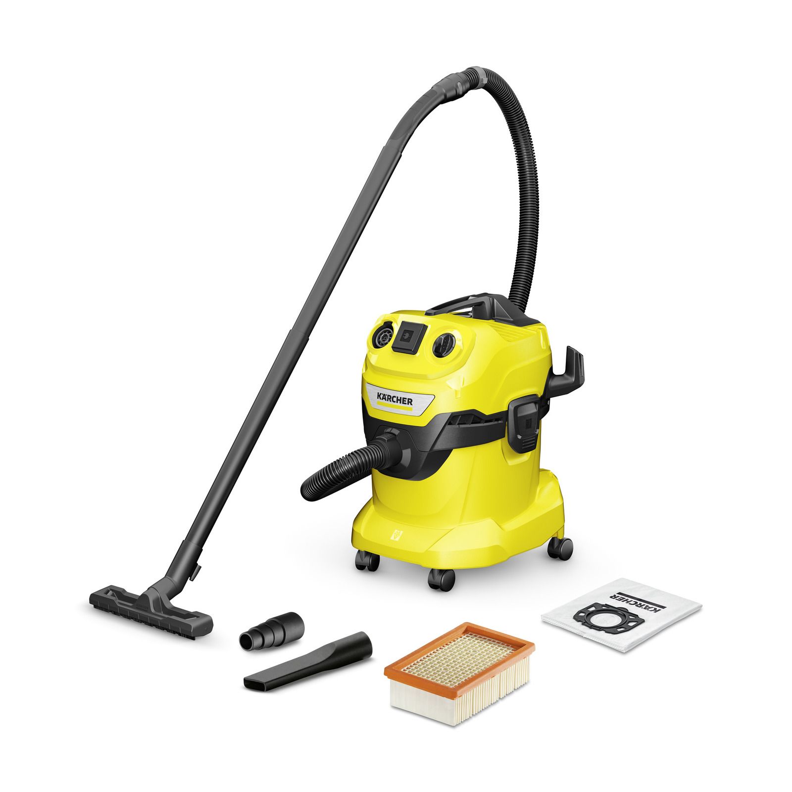Kärcher WD 4 P V-20/5/22 Black  Yellow 20 L 1000 W