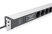 PDU Power Strip 19  Rack  6x unischuko  2.0m  1x unischuko plug  16A  tooth surge+filter