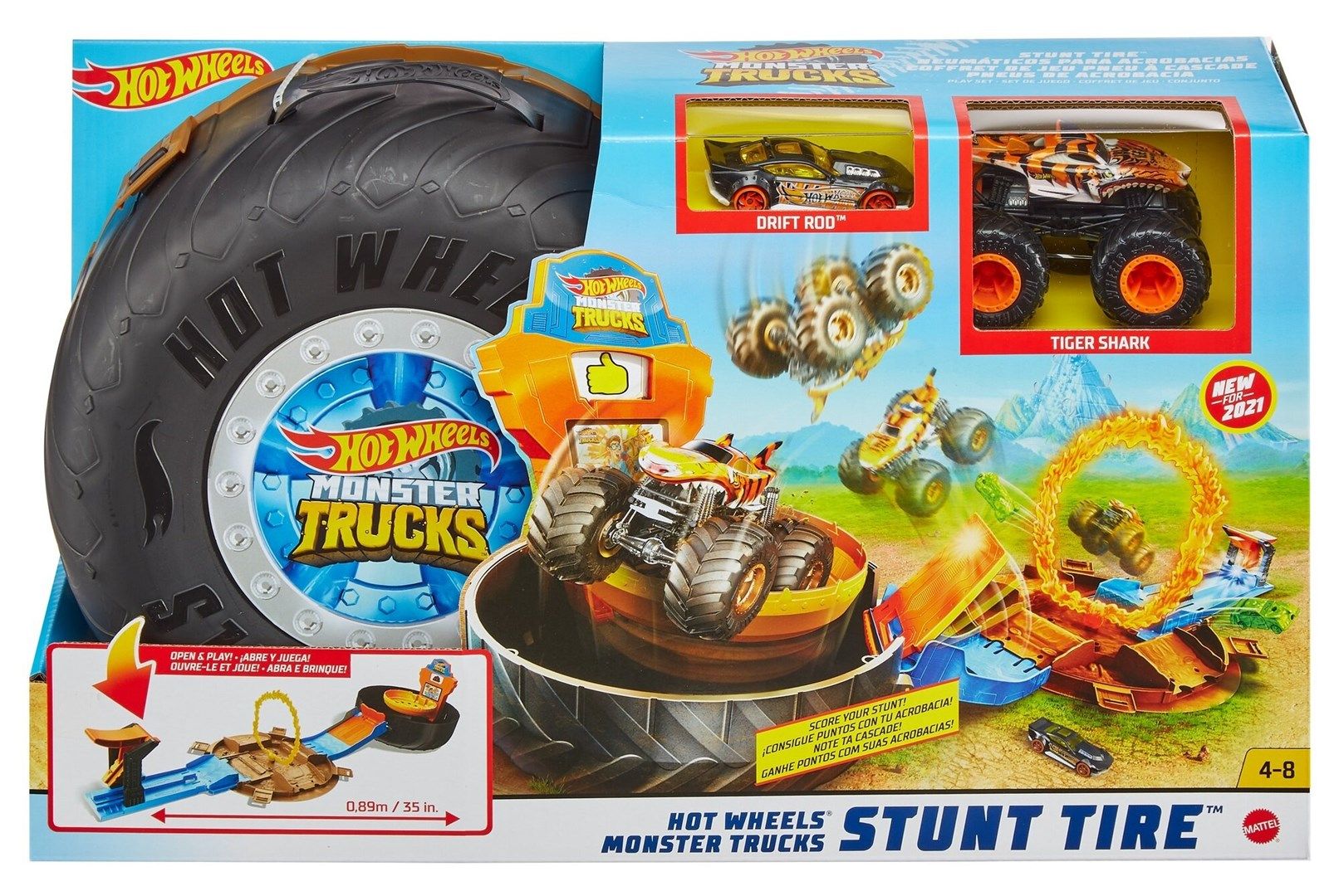 Hot Wheels Monster Trucks Tire - Stunt Arena GVK48 p2 MATTEL