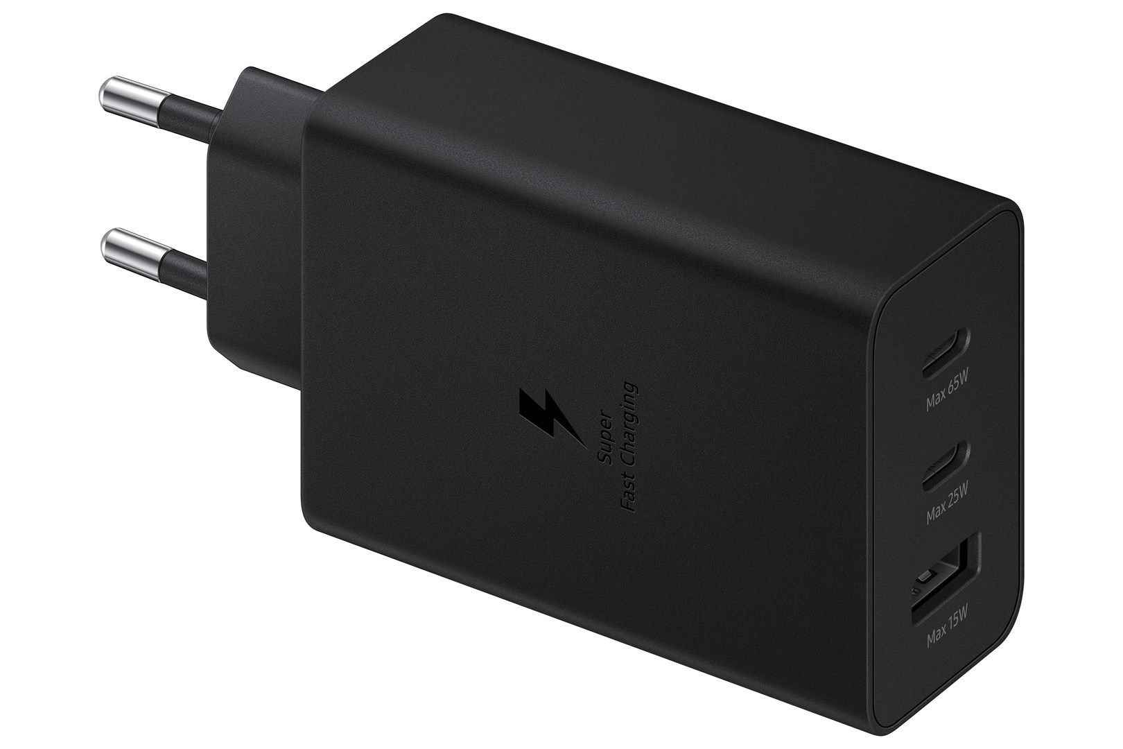 Power charger SAMSUNG Trio EP-T6530 65W PD 1x USB-A  2x USB-C (EP-T6530NBEGEU) Black
