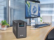 UPS Eaton 5E1600UF, 1600 VA, 900 W, cu management, line-interactive, 4x Schuko, 1x USB, 12V 7Ah Sealed Lead-acid, Negru