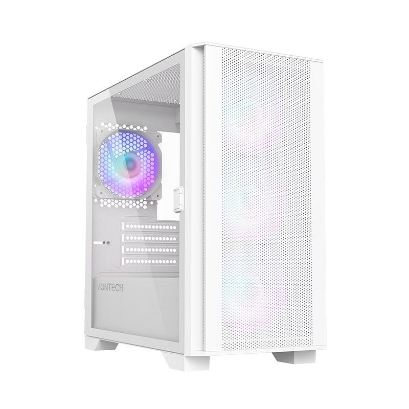 Montech AIR 100 ARGB  Micro-ATX  Tempered Glass - white