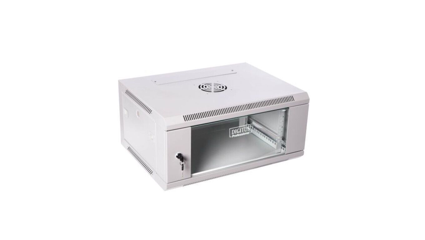 DIGITUS DN-W19 04U/450 DIGITUS Wallmount cabinet 4U, 600x450mm, grey RAL 7035