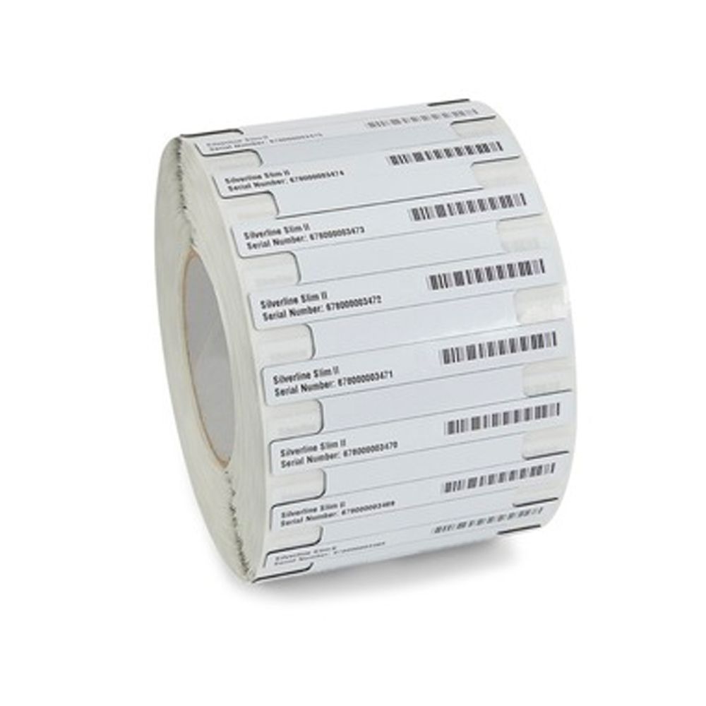Label, Synthetic, 3.9375x0.5156in (100x13mm) TT, RFID Polyester with Foam, Coated, High Performance Acrylic Adhesive, 3in
