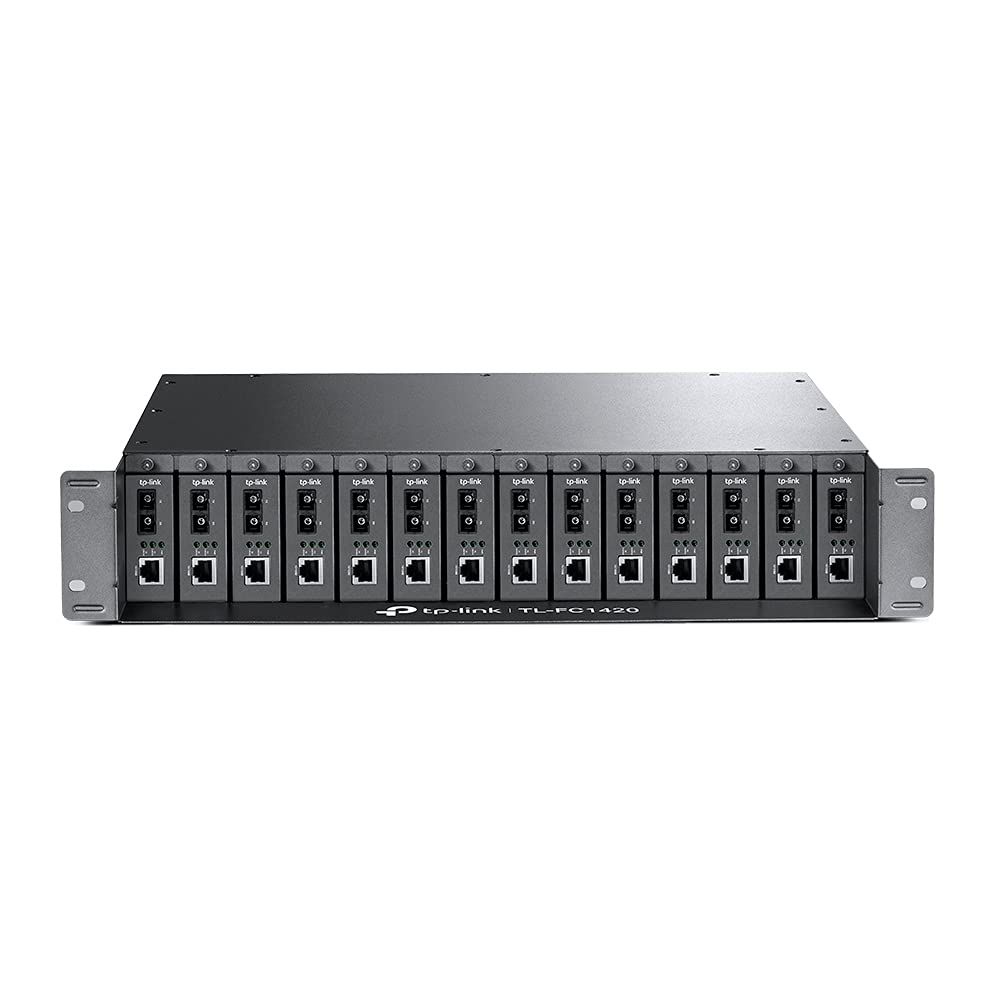 14-SLOT MEDIA CONVERTER CHASSIS/REDUNDANT POWER SUPPLY