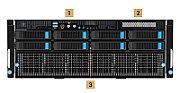 Server ASUS ESC8000A-E12, Rack 4U, fara procesor, fara memorie, fara stocare, 8 x LFF, 3 x 3000 W, Fara sistem de operare