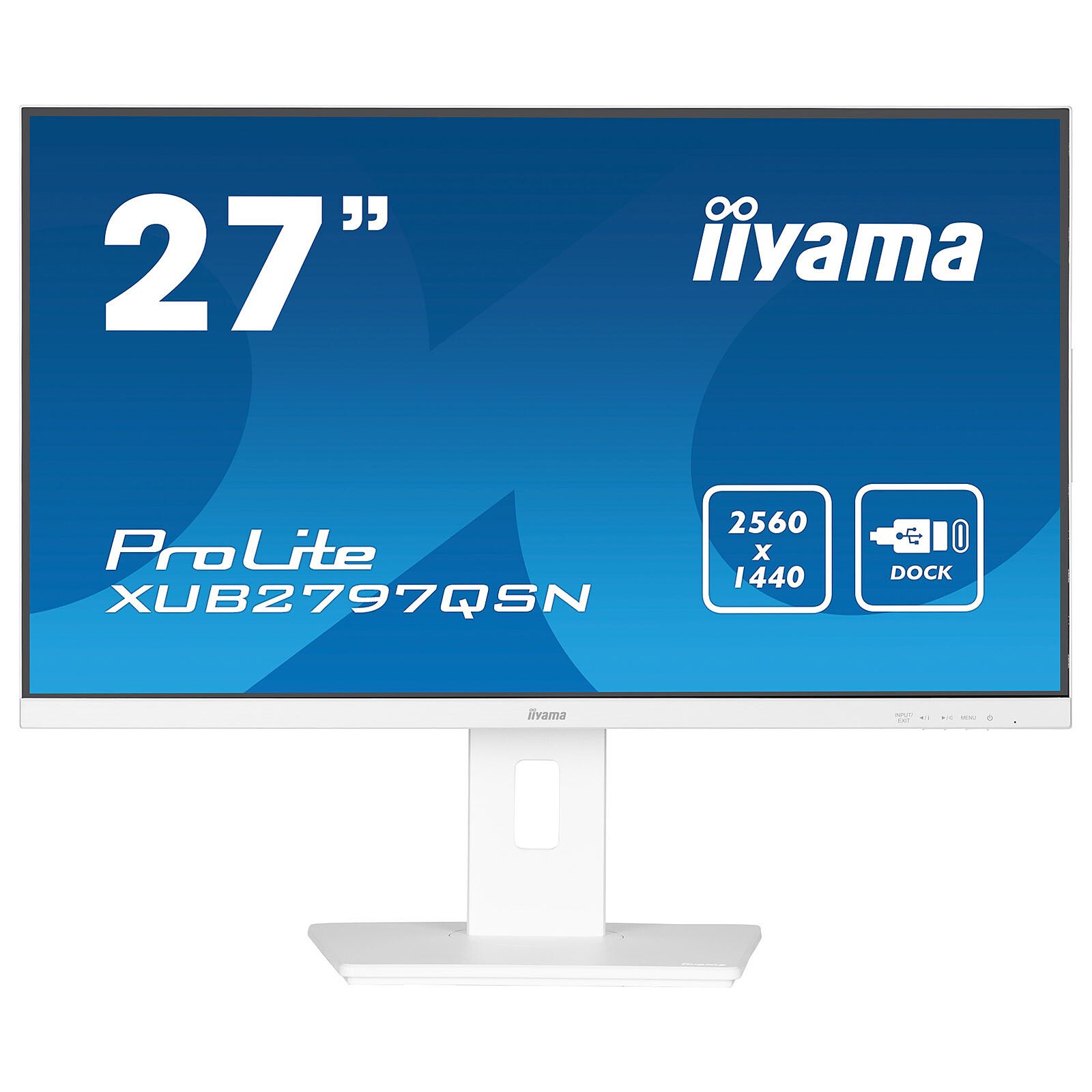 Monitor 27 inch LED IIyama XUB2797QSN-W1 2560 x 1440 pixeli, 100 Hz, 1 ms, Alb