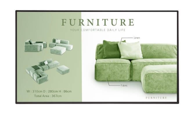 Display profesional LG 65UM5N-H, 65 , 500 nit