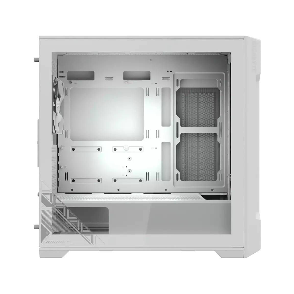 GIGABYTE C102GI PC Case Full-Size Tempered Glass Side Panel With 2xUSB 3.0 Pre-installed two 120mm fans M-ATX/Mini-ITX