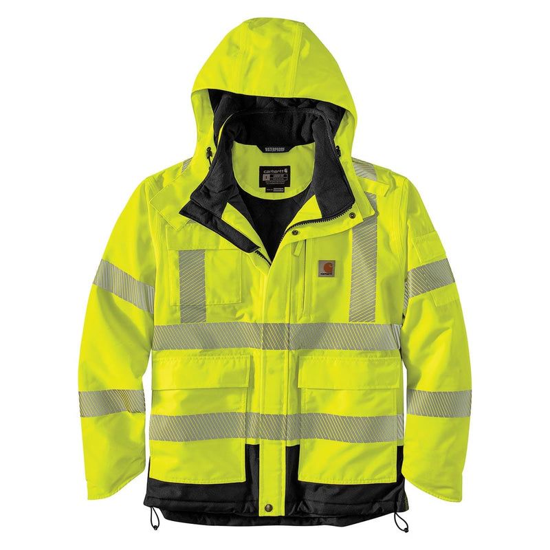 High visibility insulated work jacket  yellow  size XXXL
