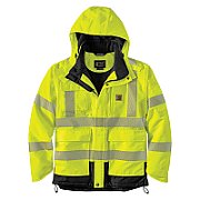 High visibility insulated work jacket  yellow  size XXXL