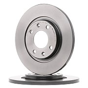Front brake disc L/R suitable for: CITROEN BERLINGO  BERLINGO/MINIVAN  C2  C2 ENTERPRISE  C3 I  C3 II  C4 CACTUS  C-ELYSEE PEUGEOT 301  PARTNER  PARTNER ORIGIN 1.1-ELECTRIC 05.96-