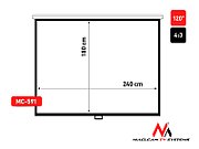 Maclean MC-591 projection screen 3.05 m (120 ) 4:3