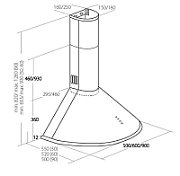 Chimney Hood Akpo WK-4 Dandys GOLD 60 cm 450 m3/h  White