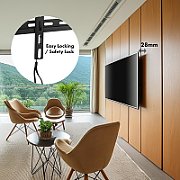 Maclean TV MC-413 Wall Mount Bracket 32 -80  VESA 600x400 45kg Tilting Universal Adjustable Spirit Level Mounting Accessories