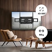 Maclean MC-423 TV Mount Full Motion Wall TV Bracket 43 -100  80kg max VESA 800x600 Adjustable Tilting Rotating Wall Distance Holder Bracket