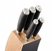 GERLACH. SET OF KNIVES IN A BLOCK OF 5 pcs. DECO BLACK