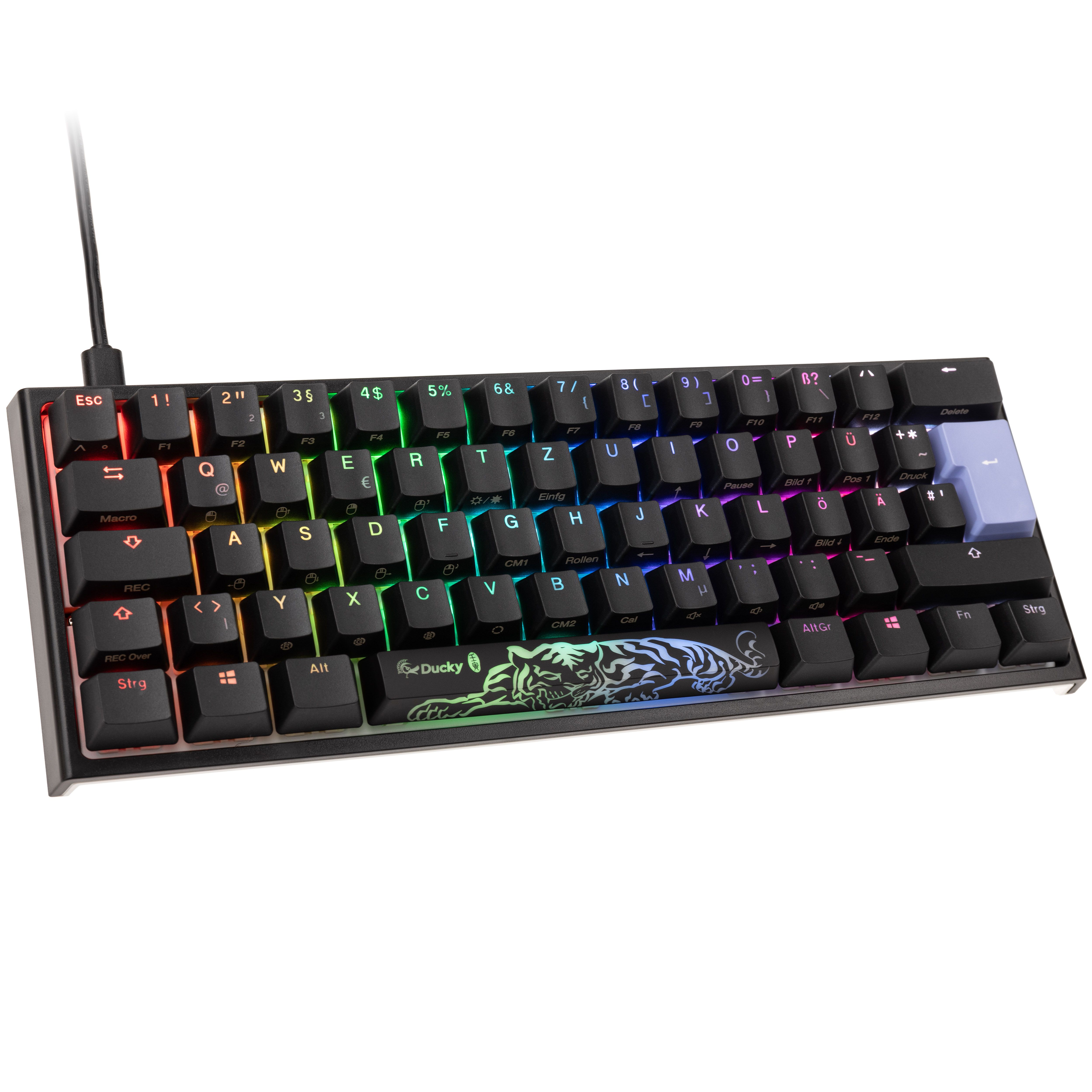 Ducky One 2 Pro Mini Gaming Tastatur  RGB LED - Cherry Blue