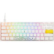 Ducky One 2 Pro Mini White Edition Gaming Tastatur  RGB LED - Cherry Silent Red (US)