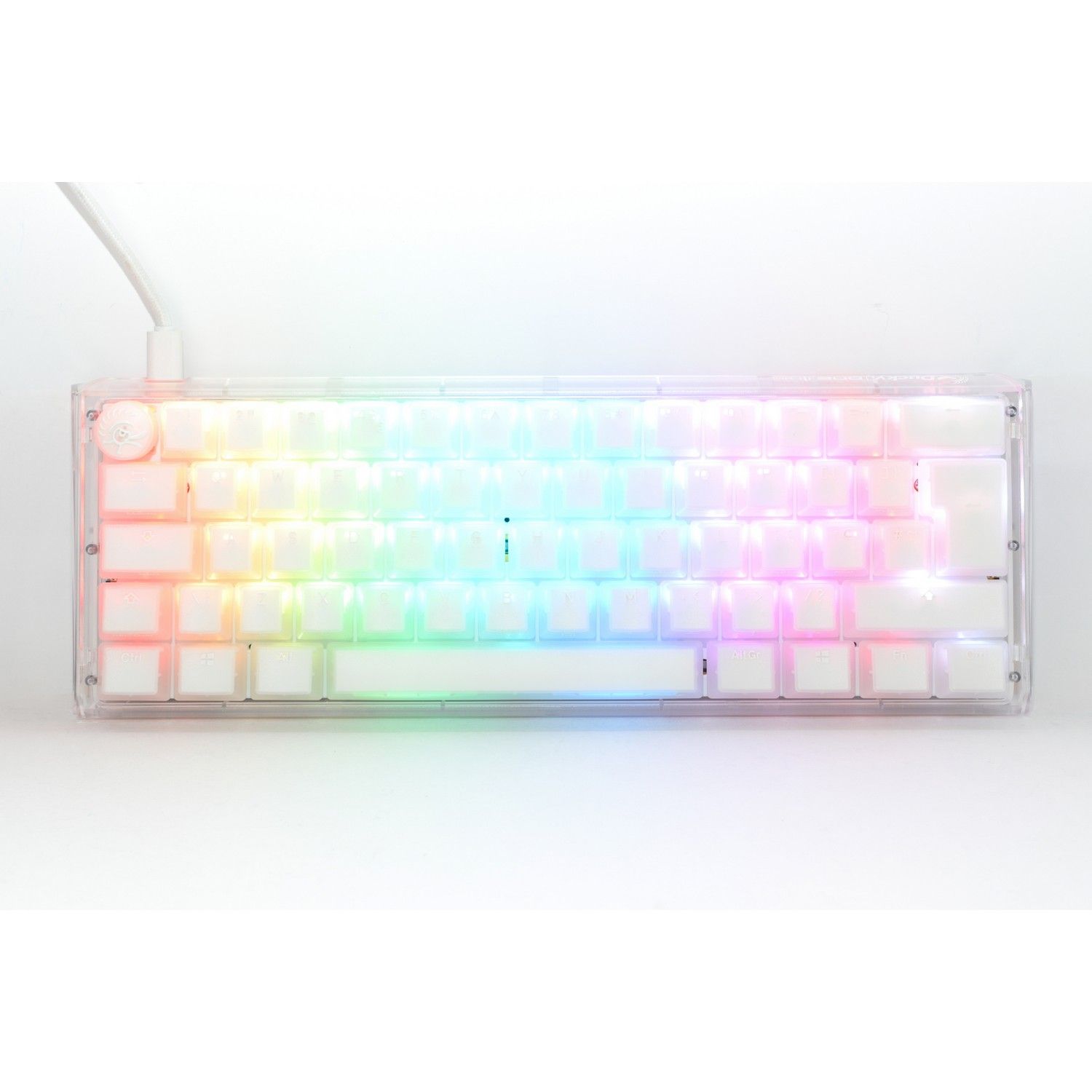 Ducky One 3 Aura White Mini Gaming Keyboard  RGB LED - MX-Speed-Silver (US)