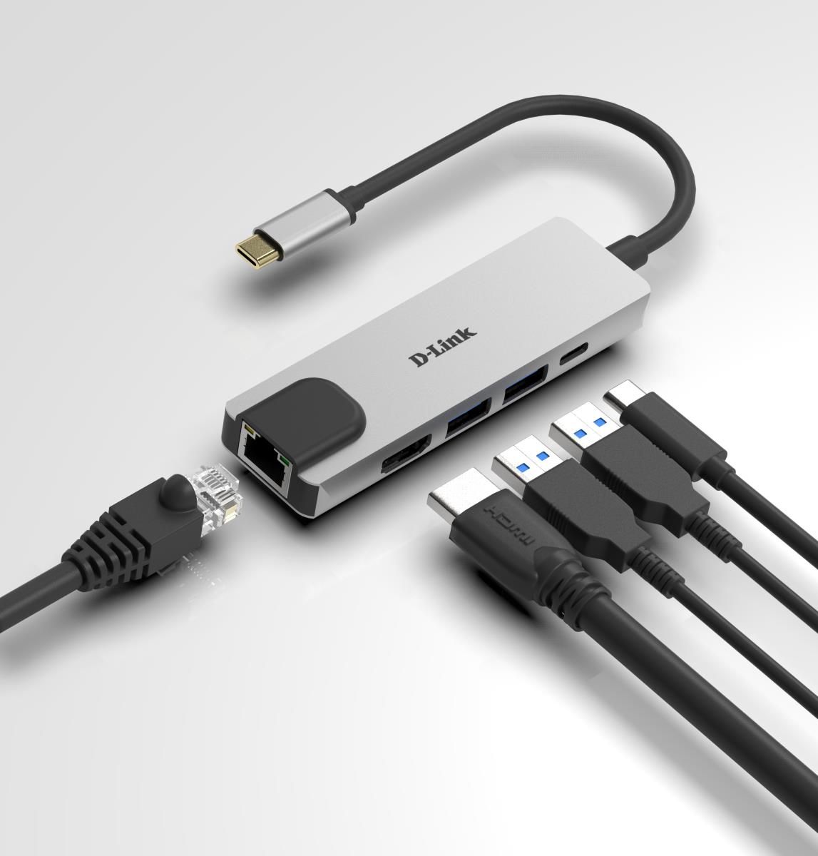 D-Link DUB-2340  2-in-1 USB-C Hub mit USB-PD retail
