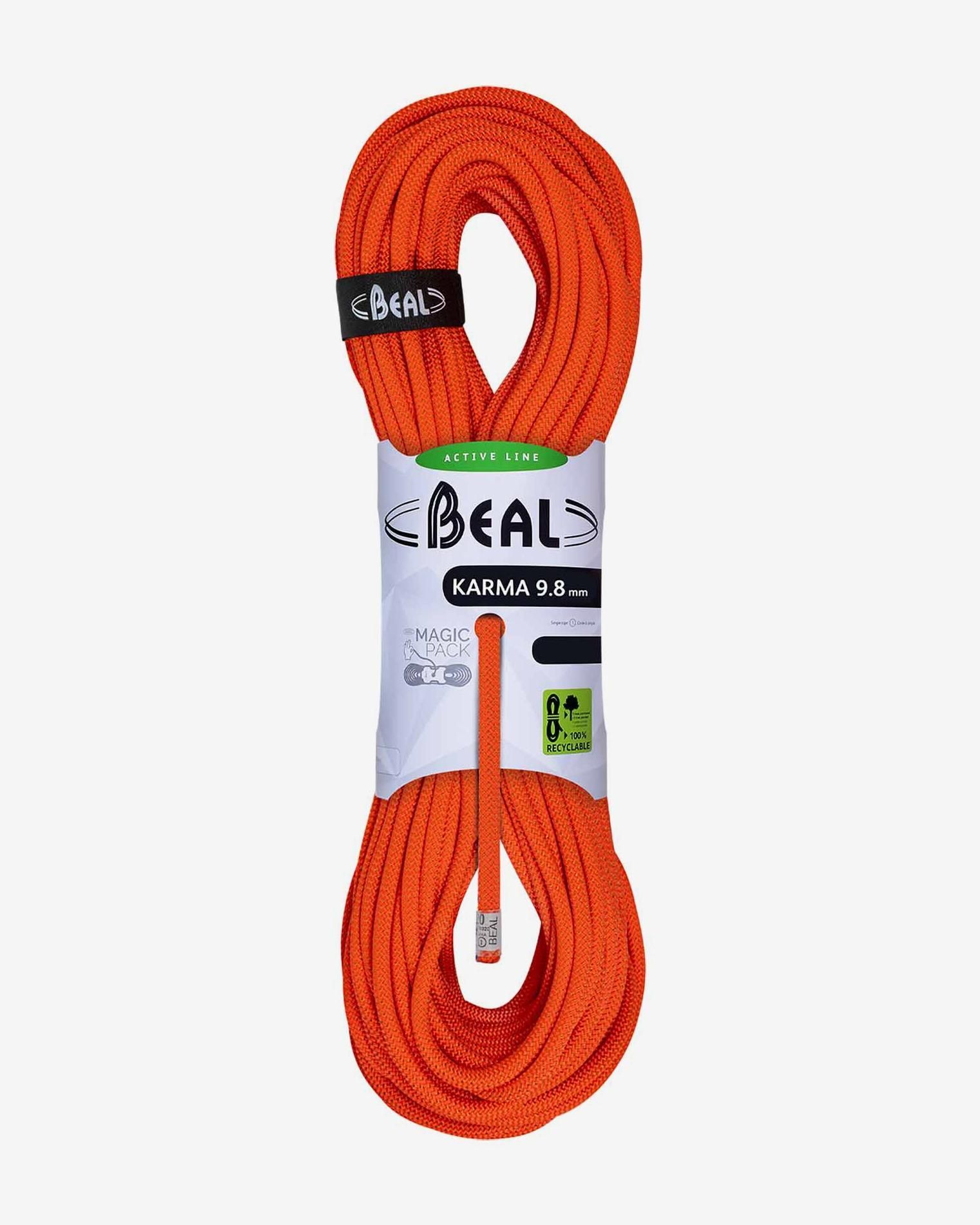 Rope feed 9 8mm 60m - solid orange BEAL