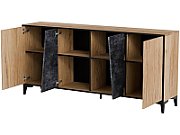 Cama 4D chest of drawers OVO 180x38xH83 oak/concrete