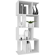 Bookcase FIESTA 4P 59.5x30x140 cm  white