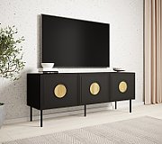 RTV cabinet PALAZZO 150x42x60 black + oak craft
