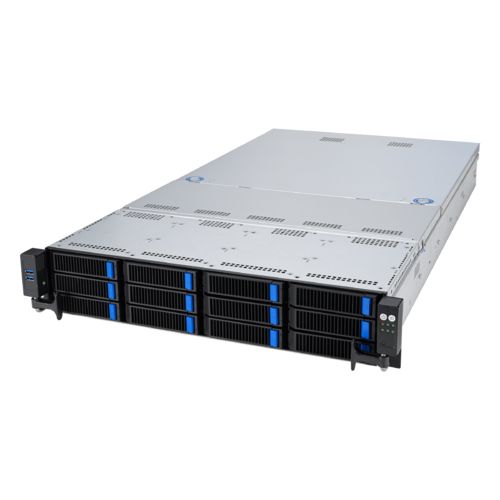 Platforma Asus Rack (2U) RS520A-E12-RS12U AMD Epyc 9004 (12x NVMe  2xM.2  2xGPU  2x1Gbe  IPMI  1+1 1600W)